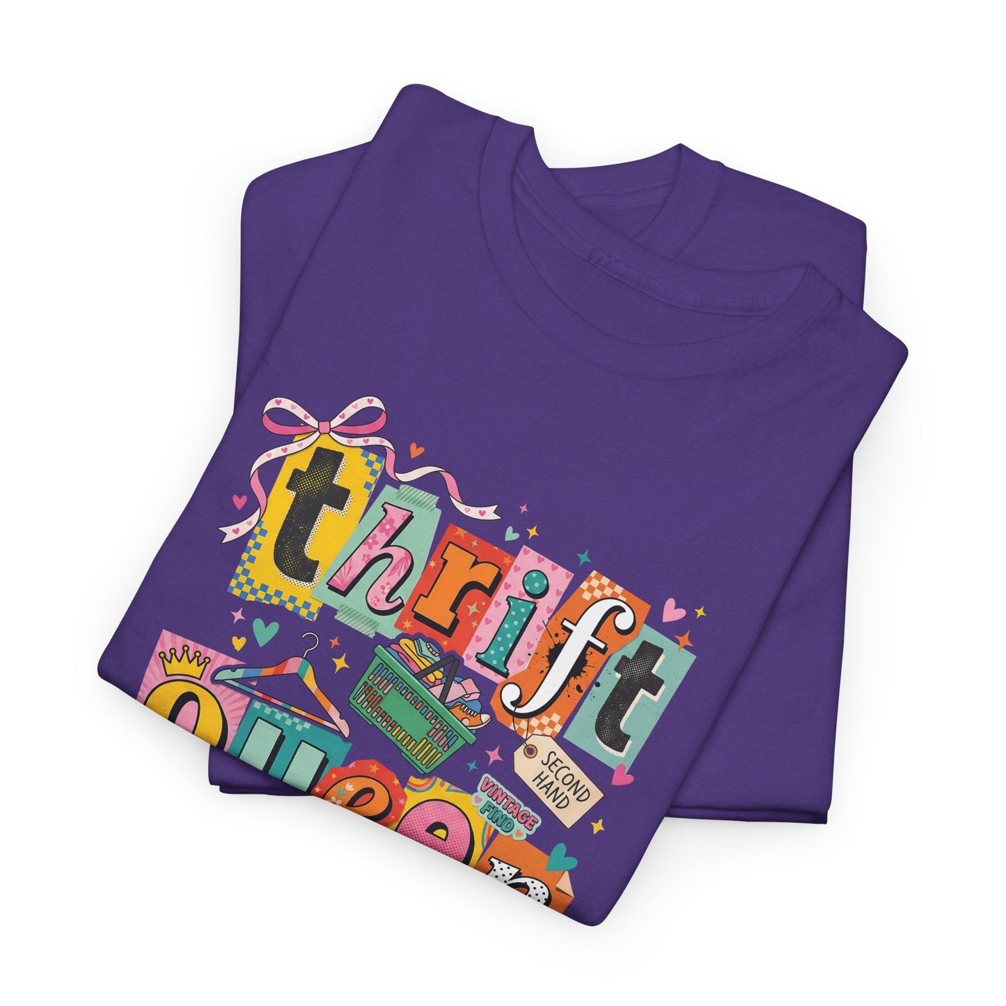 Thrift Queen T-Shirt – Vintage Thrifting Graphic Tee, Retro Style Funny Thrift Shop Shirt