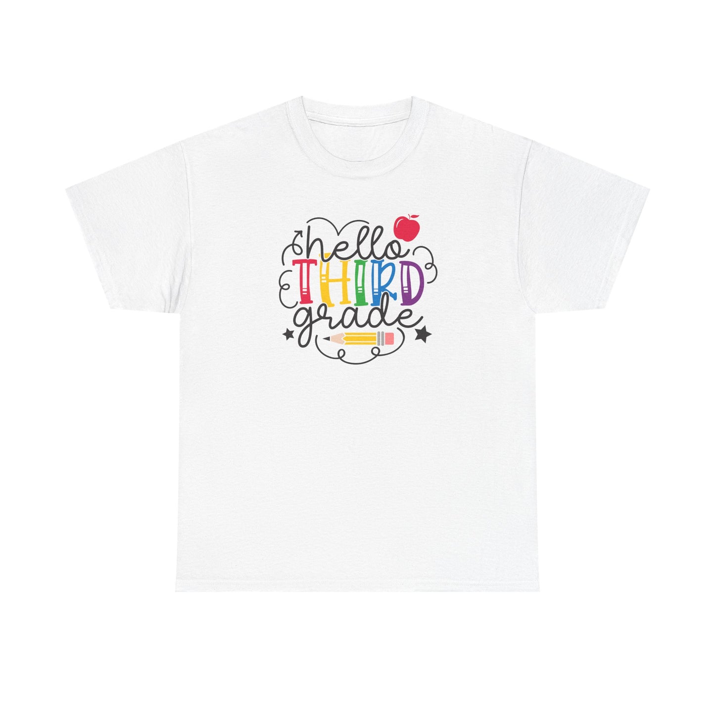 Hello Third Grade Shirt | 3rd Grade Teacher T-Shirt