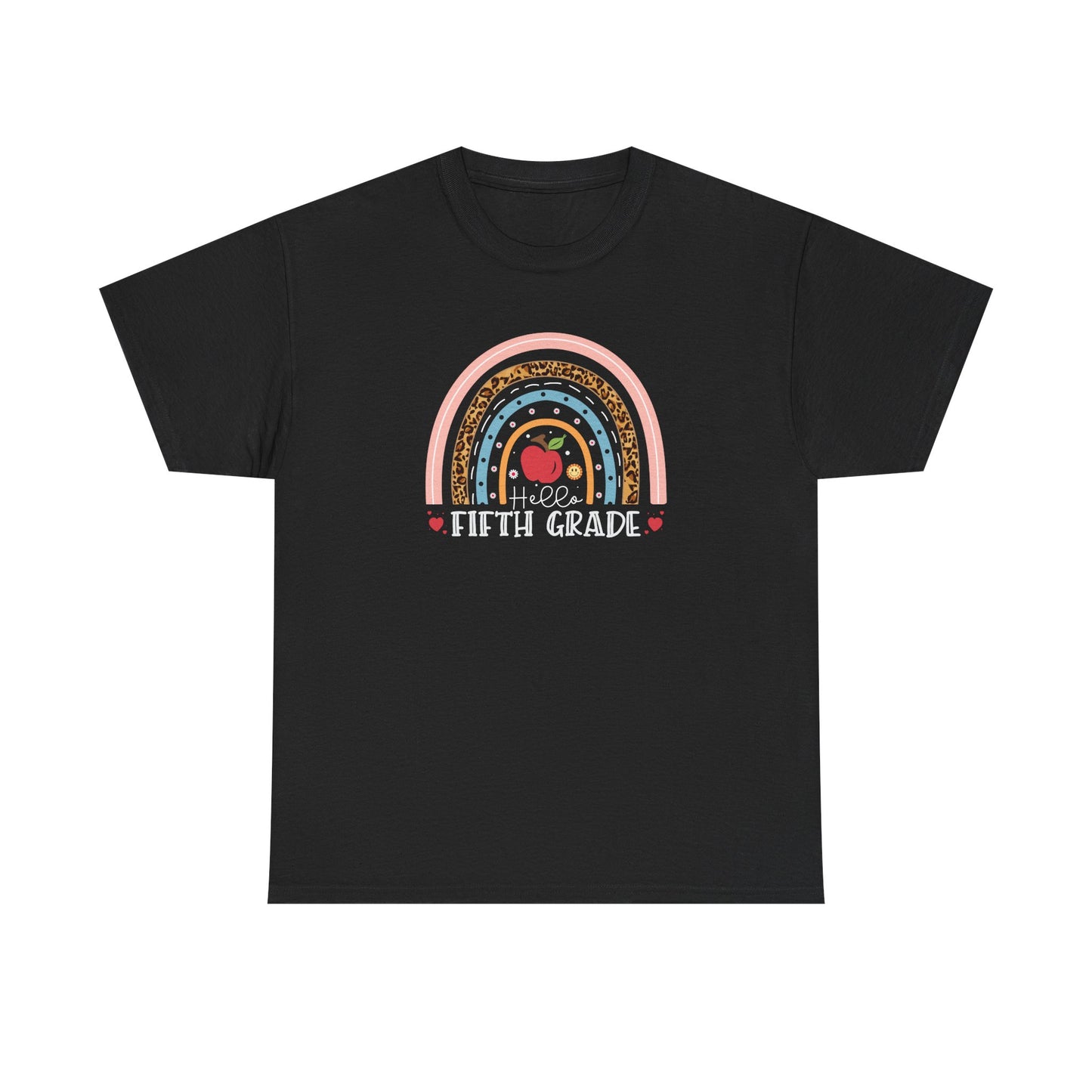 Hello Fifth Grade Rainbow Team Tee - Perfect for Classroom Fun