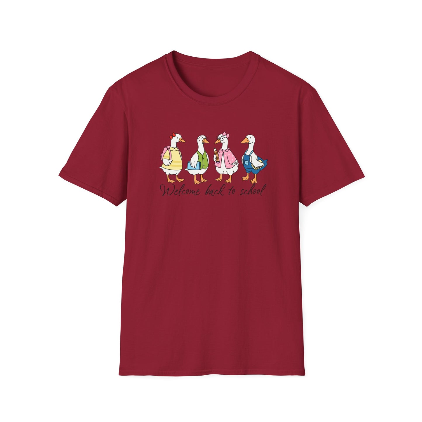 Back to School Ducklings T-Shirt — "Welcome back to school"
