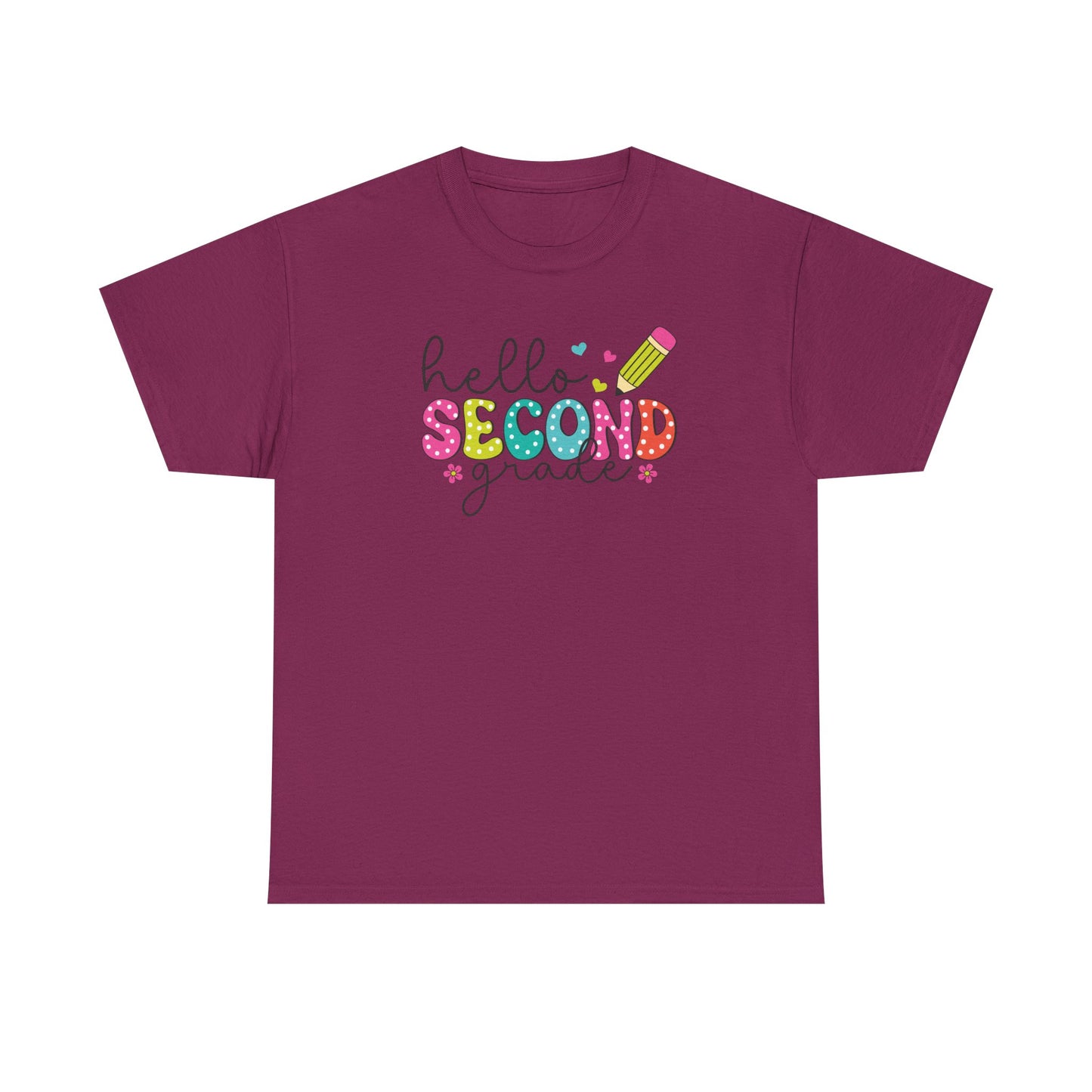 Hello Second Grade - Grade Level Teacher Team Shirt