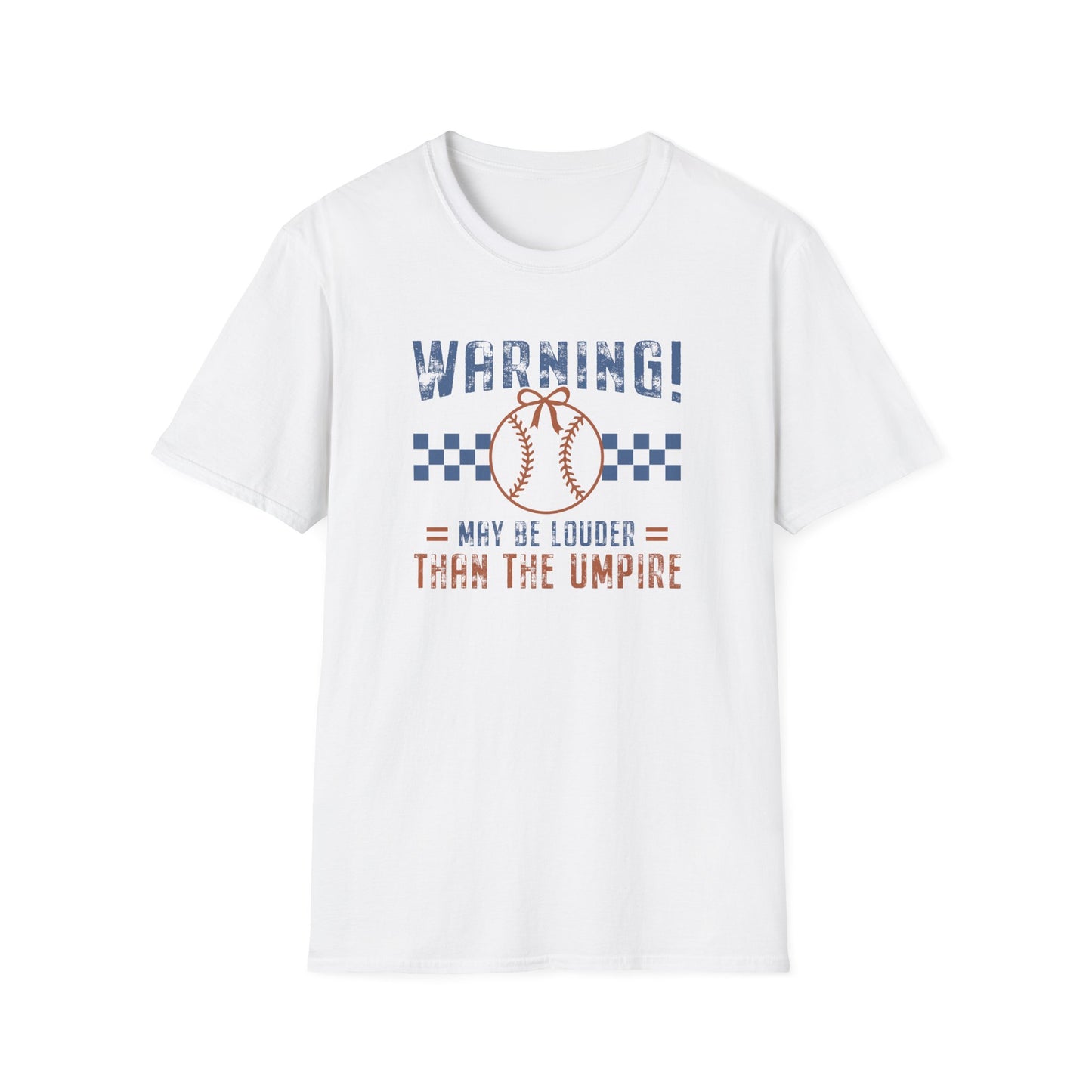 Funny Baseball Mom Shirt – “Warning May Be Louder Than The Umpire” Tee | Game Day Shirt | Baseball Parent Graphic T-Shirt