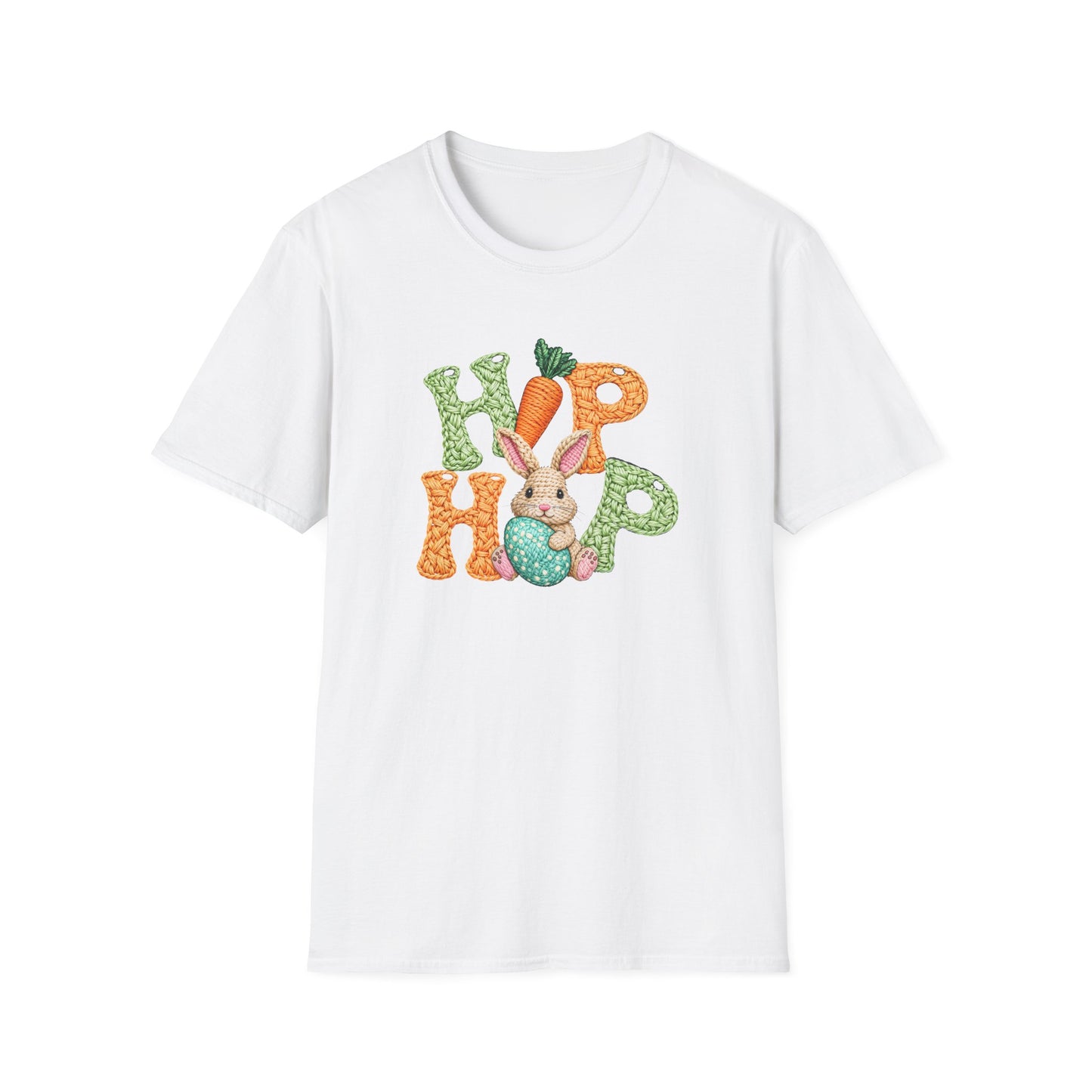 Easter Bunny "Hip Hop" Graphic T-Shirt — Cute Bunny & Carrot Spring Tee