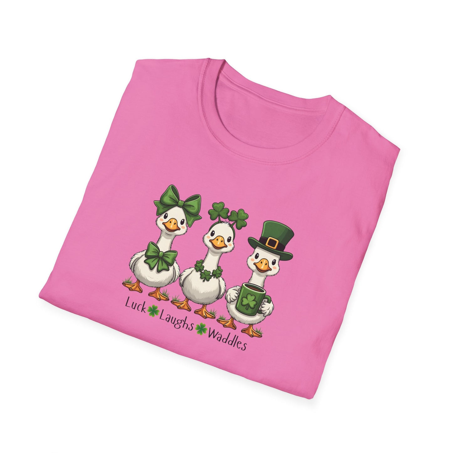 St. Patrick's Day Duck Trio T‑Shirt — Cute Irish Ducks with Shamrocks