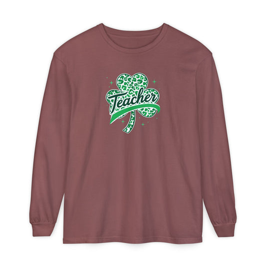 Teacher Shamrock Long Sleeve Tee