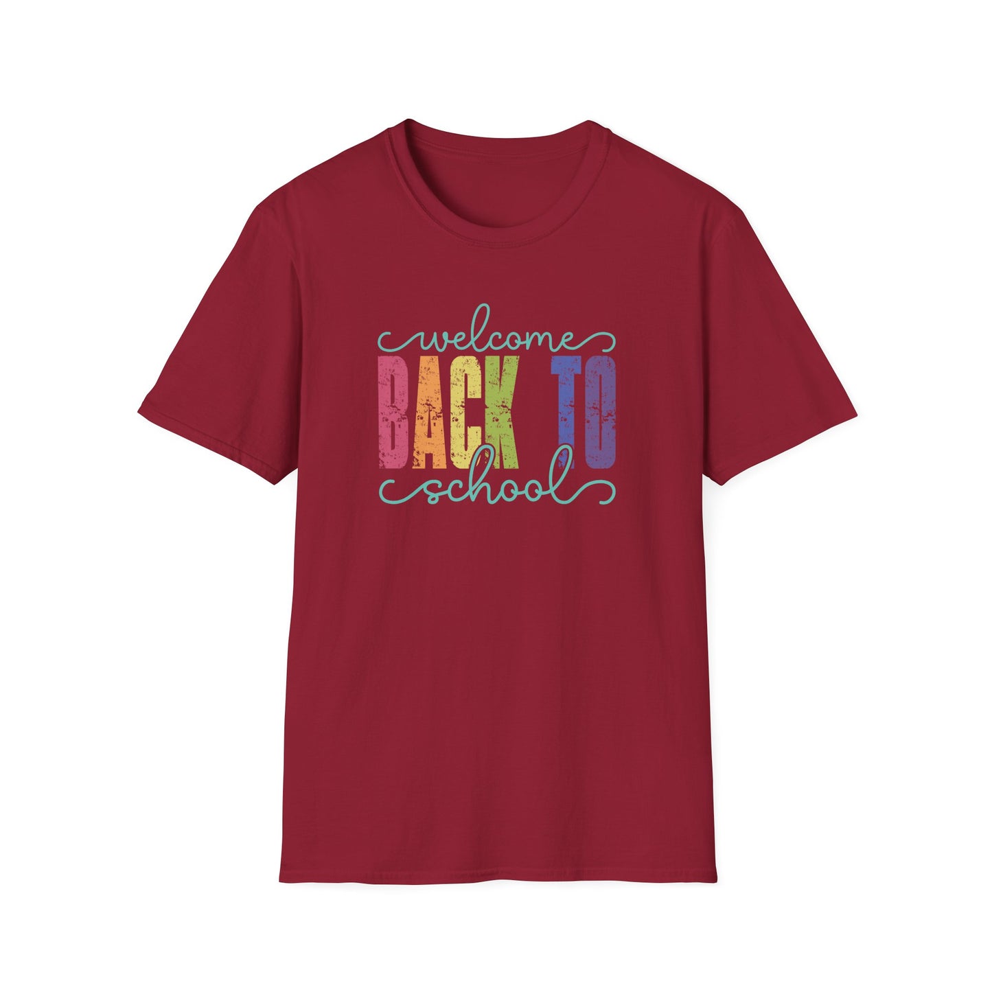 Back to School T-Shirt — "Welcome Back to School" Colorful Retro Print