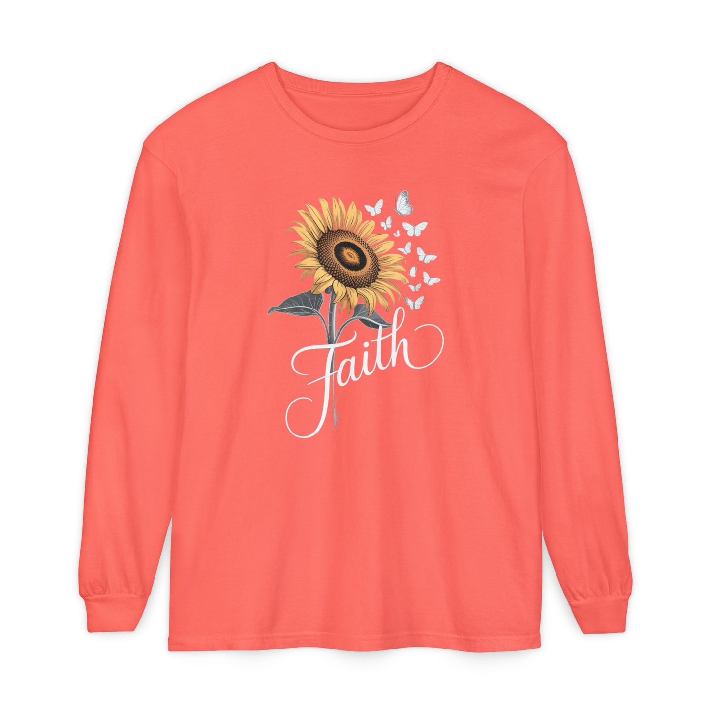 Faith Sunflower Long Sleeve Tee