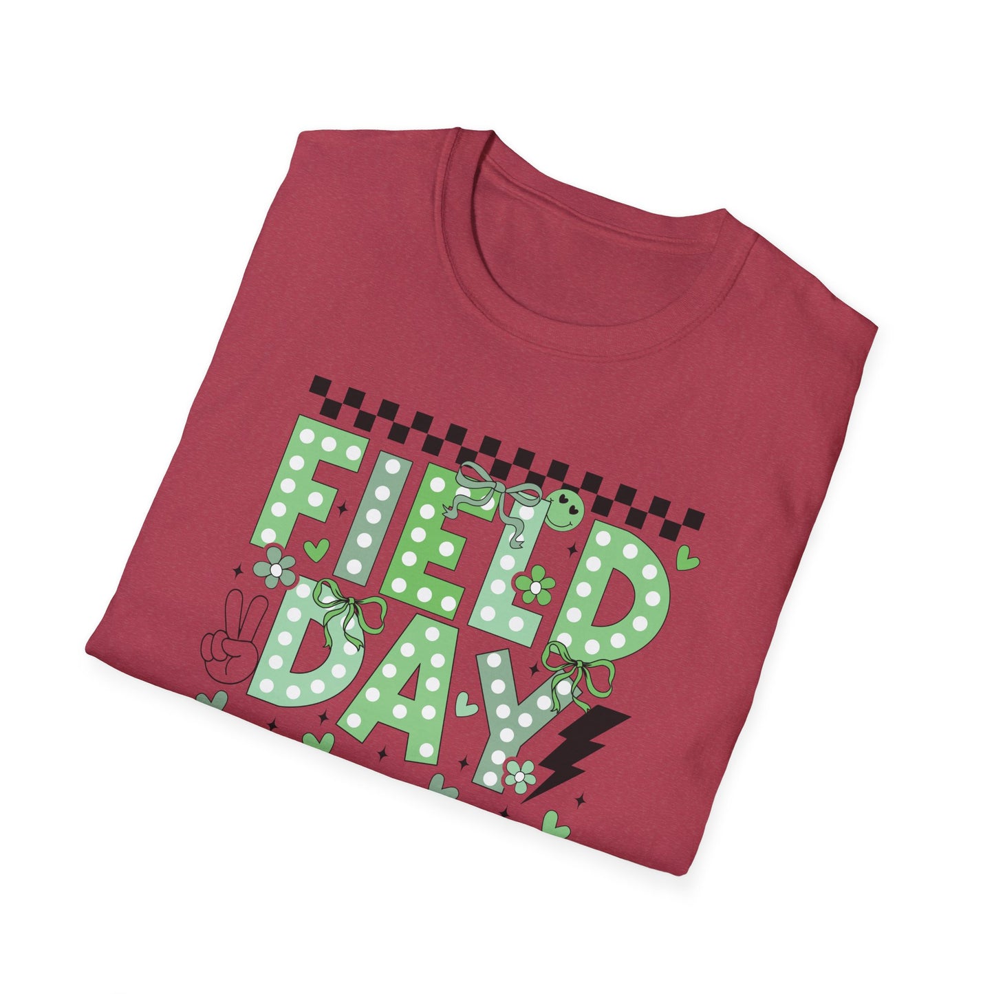 Cute Green Polka Dot School Field Day T-Shirt