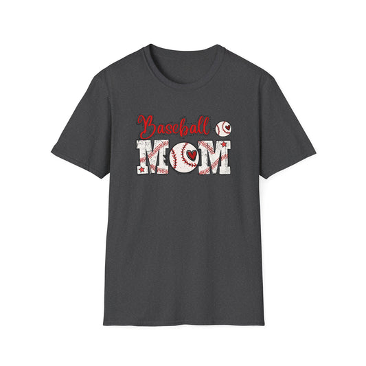 Baseball Mom Heart Shirt – Cute Game Day Sports Mom Tee | Trendy Baseball Mama Graphic T-Shirt