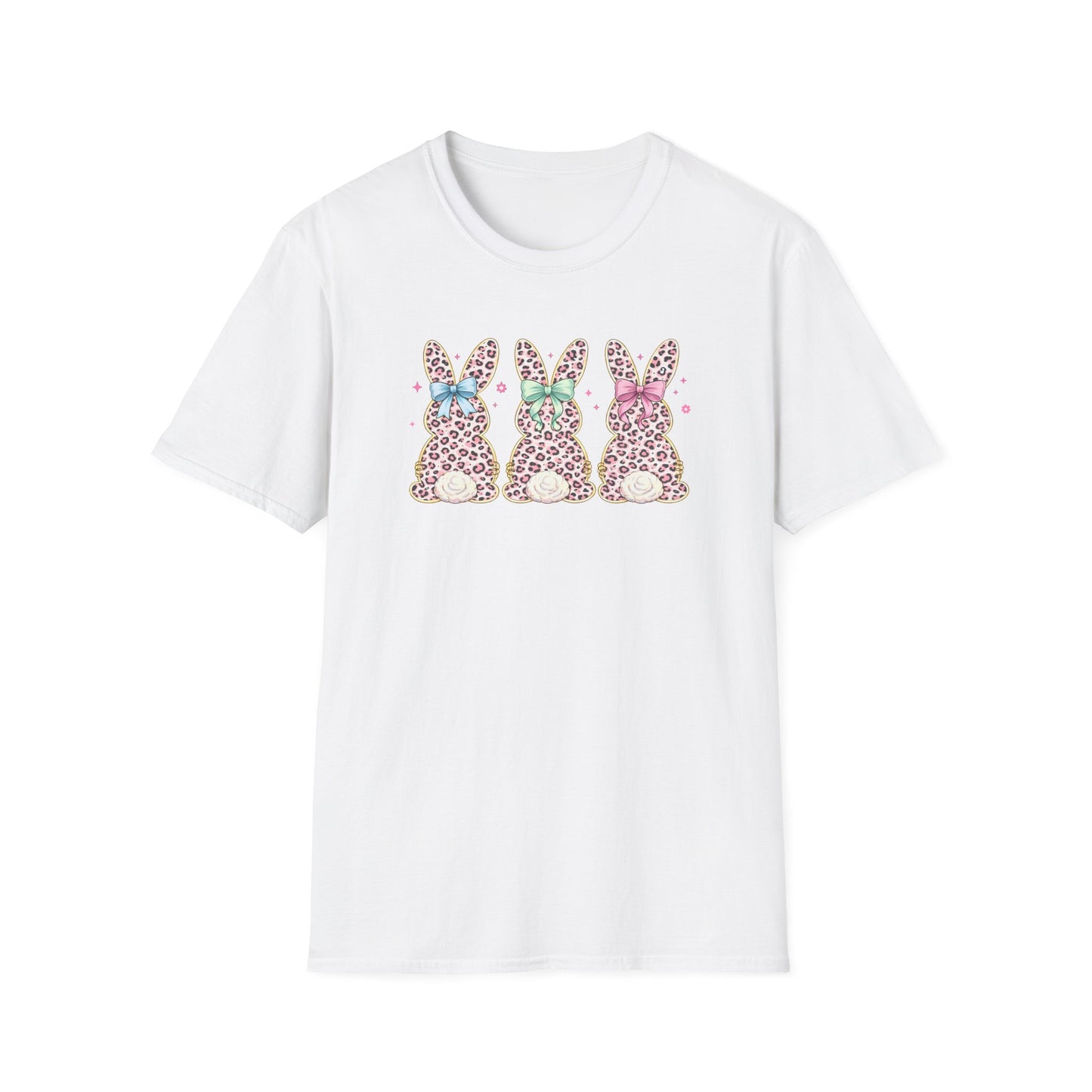 Leopard Bunny Easter Tee – Cute Pastel Spring Graphic T-Shirt, Trendy Bunny Lover Shirt, Easter Outfit Women