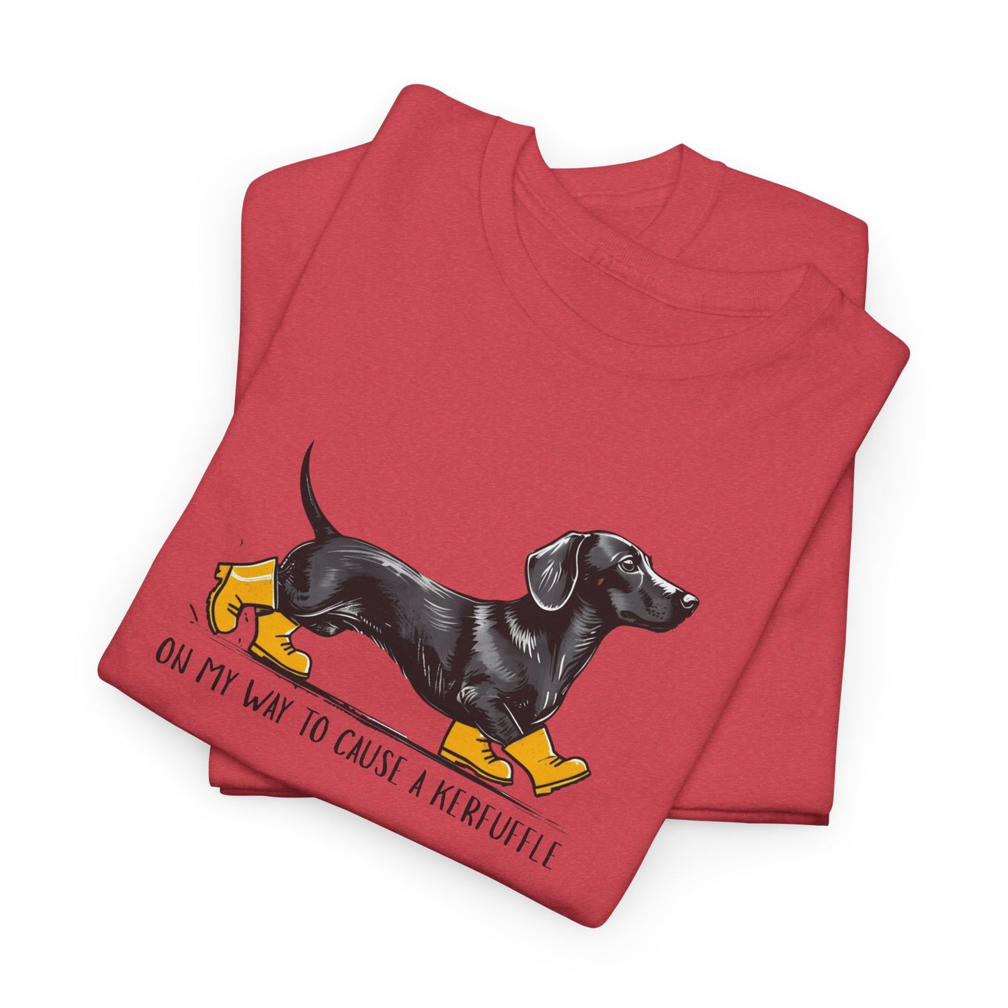 Funny Dachshund Shirt – “On My Way to Cause a Kerfuffle” Tee | Cute Wiener Dog Shirt