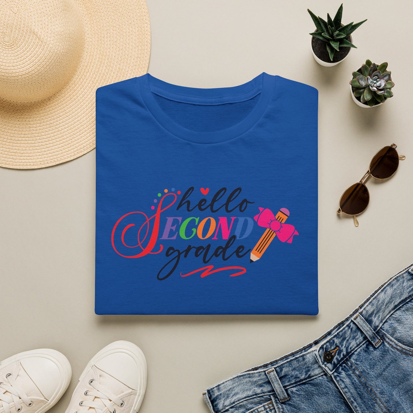 Hello Grade Teacher Shirts | Retro Back to School Graphic Tees | Preschool, Pre-K, Kindergarten, First, Second & Third Grade Teacher Shirt | Gildan 64000 Softstyle Tee
