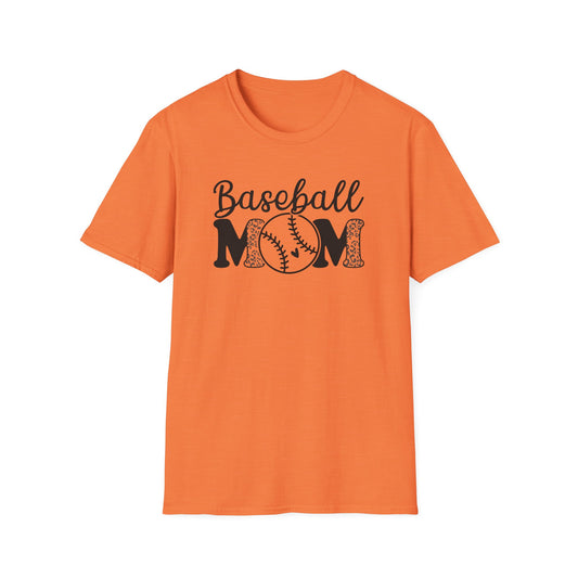 Baseball Mom Leopard Print Shirt – Cute Game Day Sports Mom Tee | Trendy Baseball Mama Graphic T-Shirt