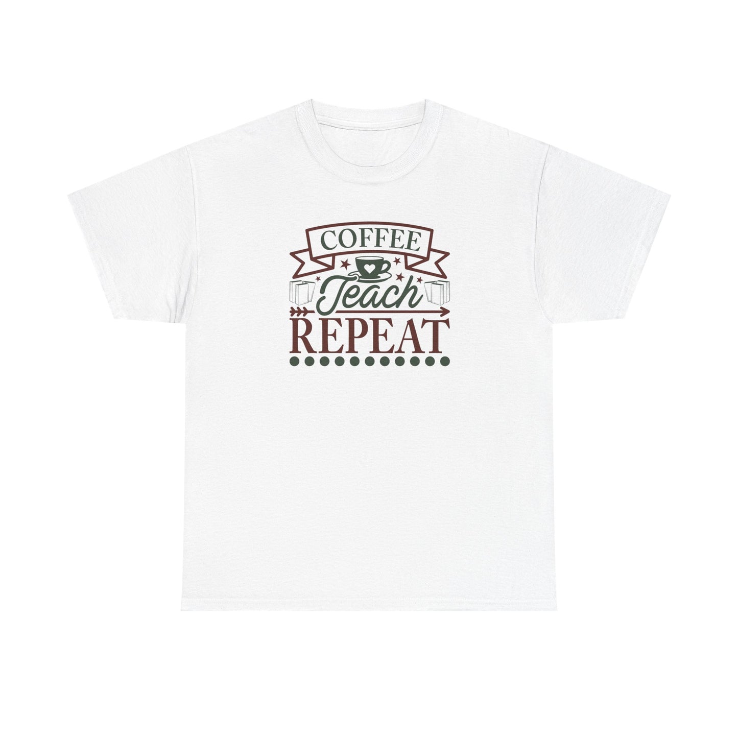 Coffee Teach Repeat Shirt | Vintage Teacher T-Shirt | Coffee Lover Teacher Gift | Back To School Teacher Tee | Educator Shirt