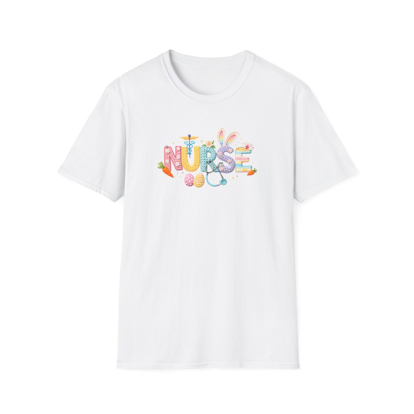 Nurse Floral Icons T-Shirt — Colorful Medical Staff Gift for Nurses