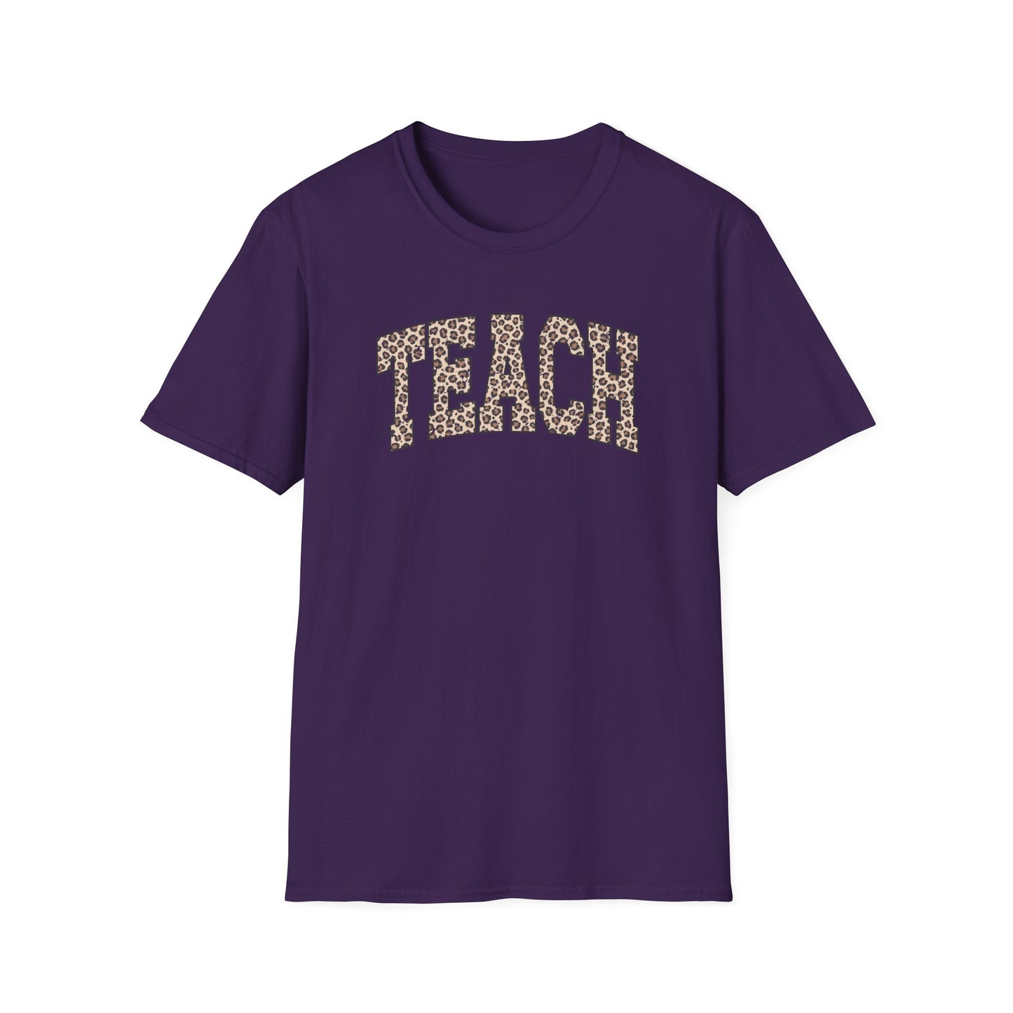 Leopard Print TEACH Shirt – Cute Teacher T-Shirt for Women – Back to School Graphic Tee – Teacher Appreciation Gift – Trendy Educator Shirt