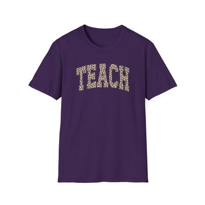 Leopard TEACH – Cute Teacher T-Shirt for Women