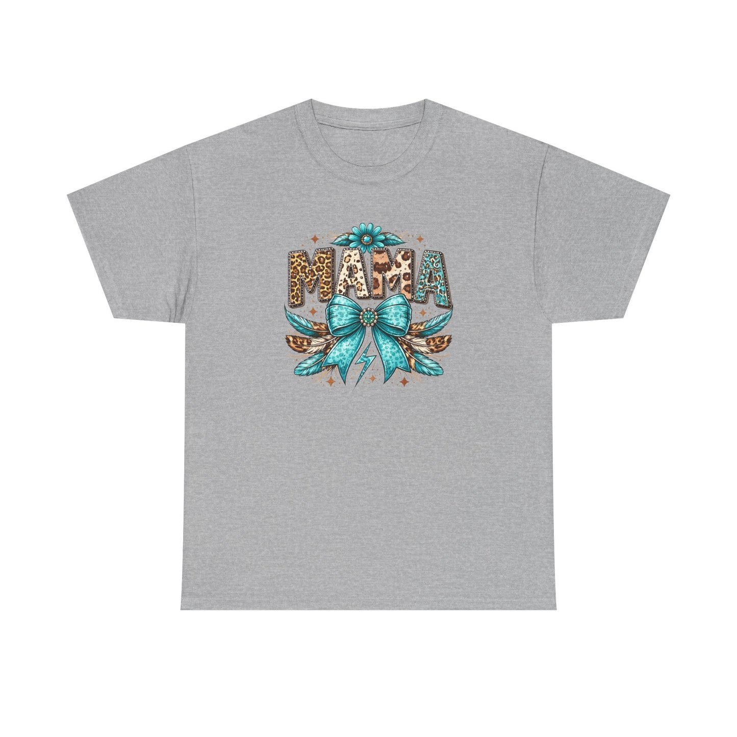 Mama Leopard Print Shirt –  Western Mama Shirt – Cowgirl Mom Graphic Tee – Trendy Mama Shirt