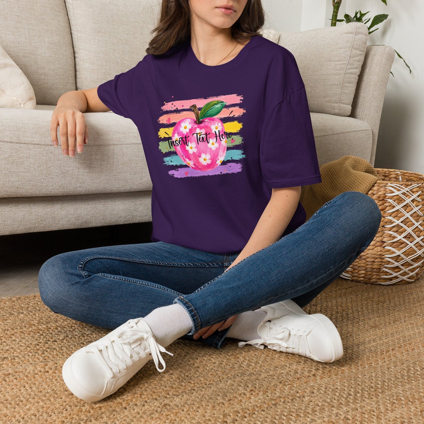 Personalized Teacher Apple Shirt | Custom Teacher Name or Grade Level Tee