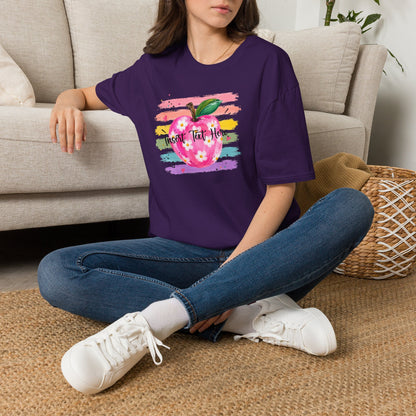Personalized Teacher Apple Shirt | Custom Teacher Name or Grade Level Tee