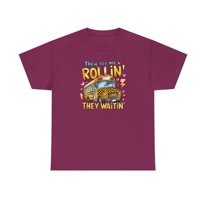 They See Me Rollin’ – Funny Teacher Bus Tee