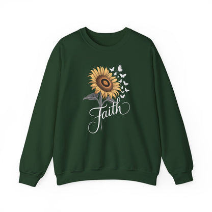 Sunflower Bloom Crewneck Sweatshirt — Vintage Sunflower Graphic