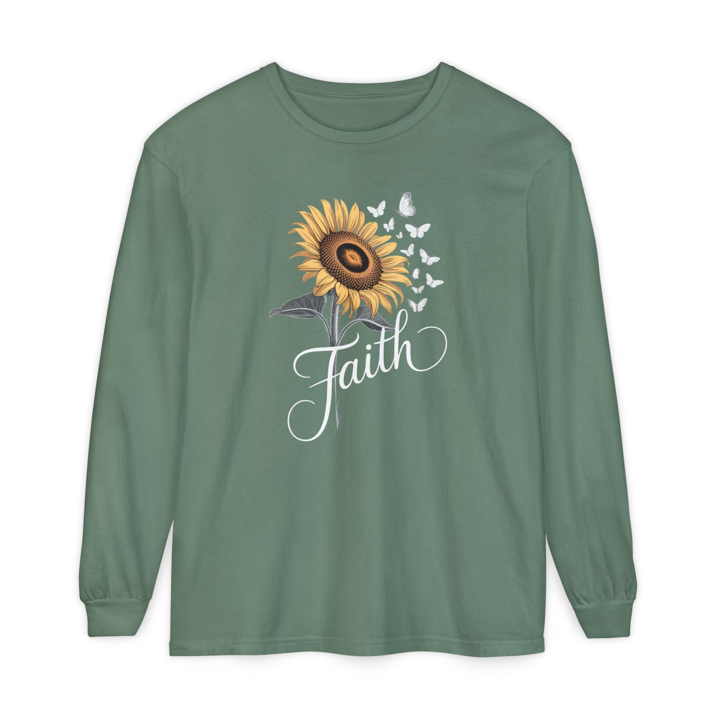 Faith Sunflower Long Sleeve Tee