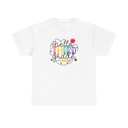 Hello Third Grade Shirt | 3rd Grade Teacher T-Shirt