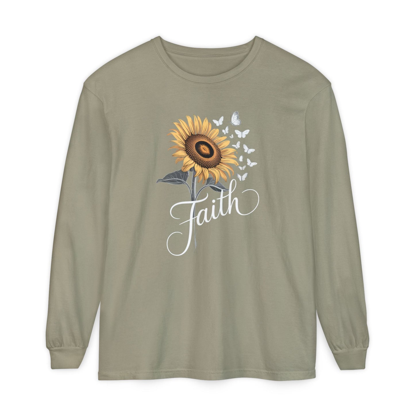 Faith Sunflower Long Sleeve Tee