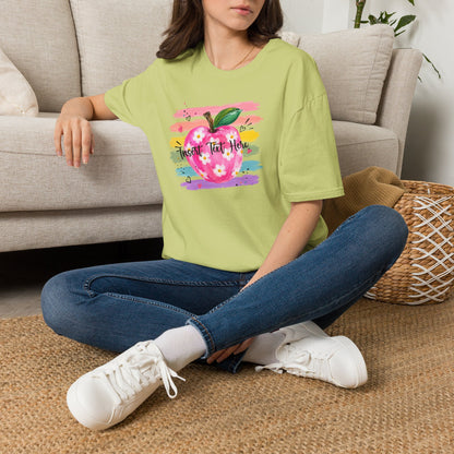 Personalized Teacher Apple Shirt | Custom Teacher Name or Grade Level Tee