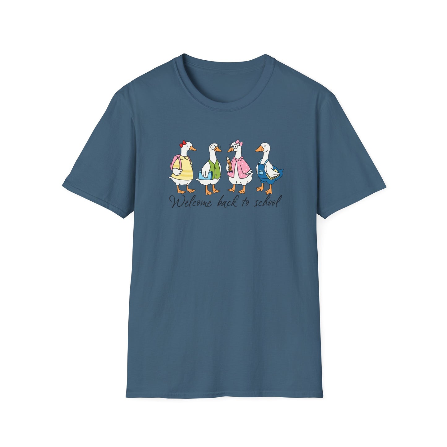 Back to School Ducklings T-Shirt — "Welcome back to school"