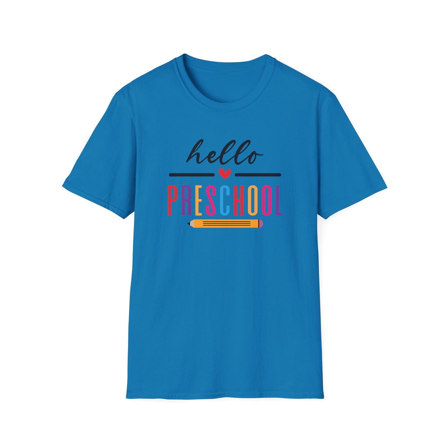 Hello Grade Teacher Shirts | Retro Back to School Graphic Tees | Preschool, Pre-K, Kindergarten, First, Second & Third Grade Teacher Shirt | Gildan 64000 Softstyle Tee