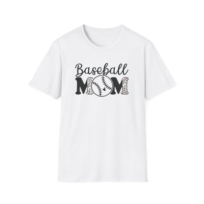 Baseball Mom Leopard Print Shirt – Cute Game Day Sports Mom Tee | Trendy Baseball Mama Graphic T-Shirt