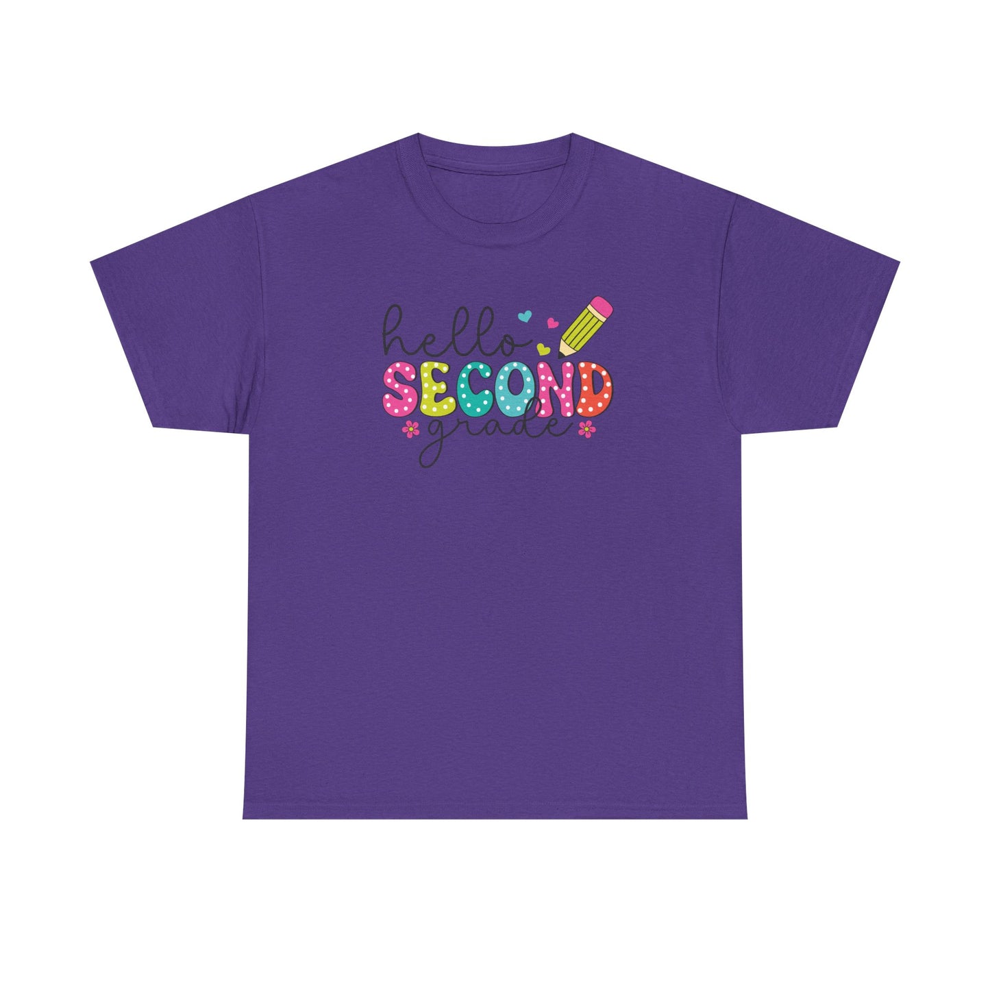 Hello Second Grade - Grade Level Teacher Team Shirt