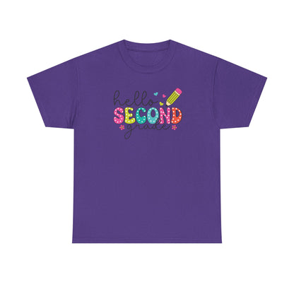 Hello Second Grade - Grade Level Teacher Team Shirt