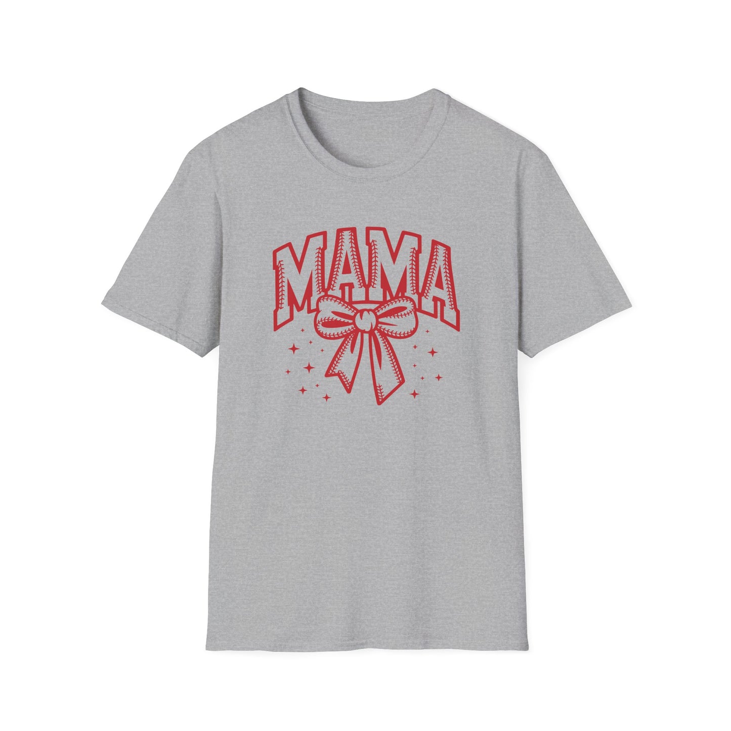 Baseball Mama Bow Shirt – Cute Game Day Sports Mom Tee | Trendy Coquette Style Baseball Mom Graphic T-Shirt
