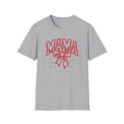 Baseball Mama Bow Shirt – Cute Game Day Sports Mom Tee | Trendy Coquette Style Baseball Mom Graphic T-Shirt