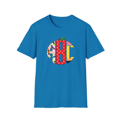 ABC Teacher Shirt | Back to School Graphic Tee | Apple Pencil Crayon Teacher Shirt