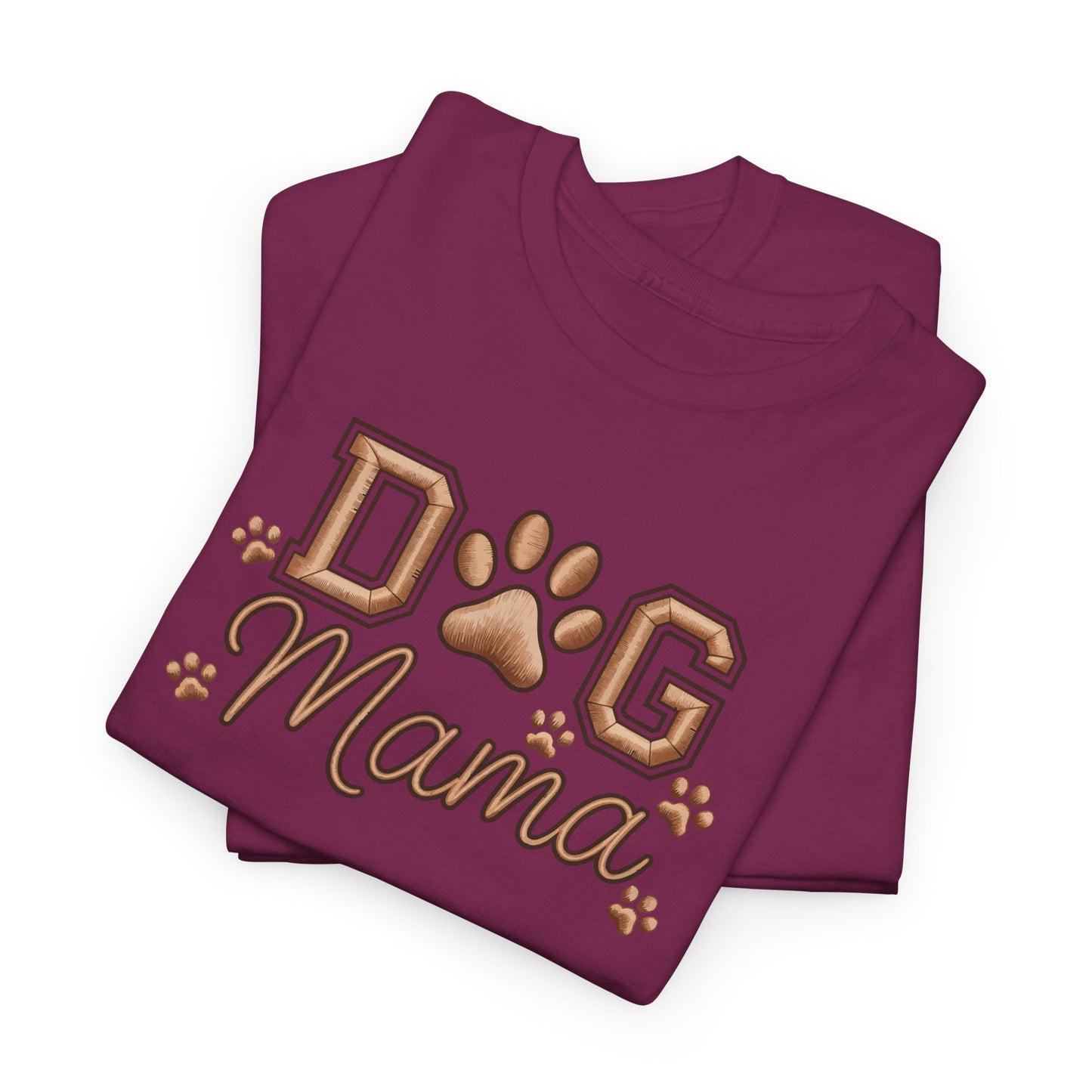 Dog Mama T‑Shirt – Paw Print Graphic Tee for Dog Lovers - Cute Dog Lover Graphic Tee