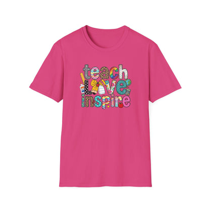 Teach Love Inspire Shirt Teacher T-Shirt