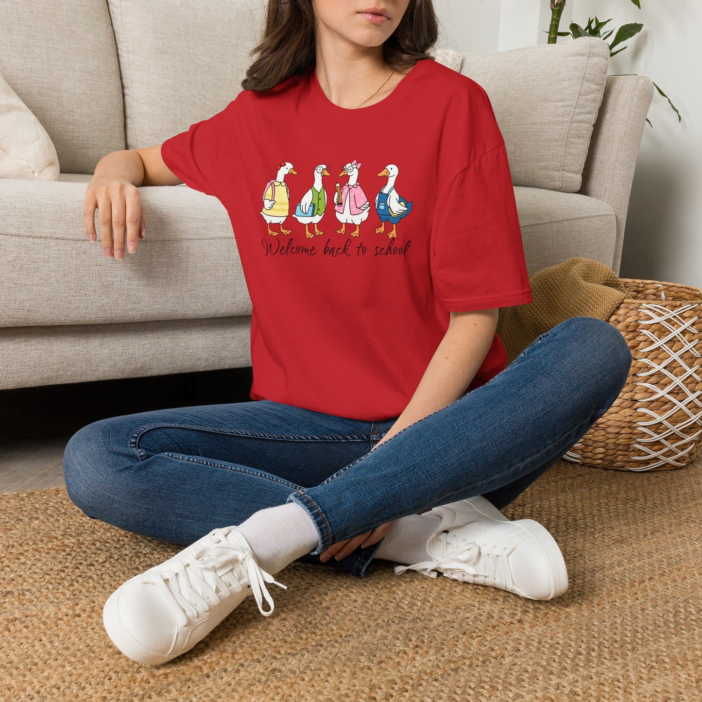 Back to School Ducklings T-Shirt — "Welcome back to school"