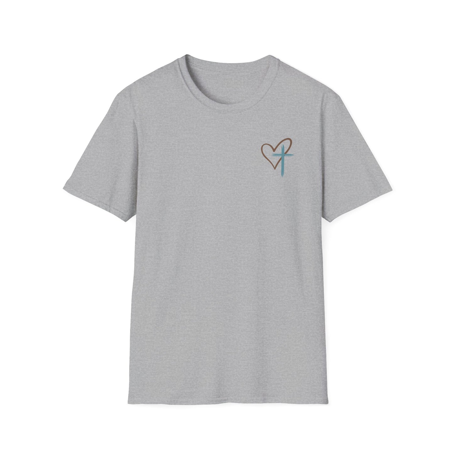 Jesus Has My Back Tee — Christian Cross Heart Graphic T-Shirt
