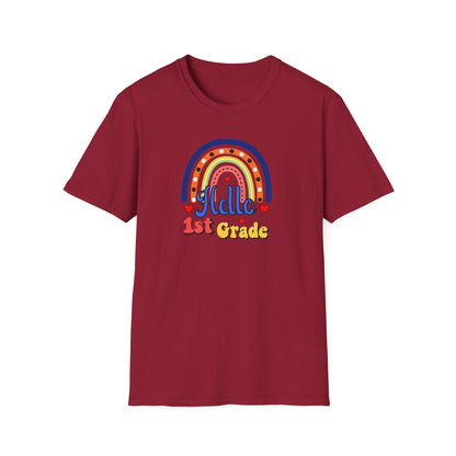 1st Grade Rainbow T-Shirt - "Hello 1st Grade" Back-to-School Tee for Kids
