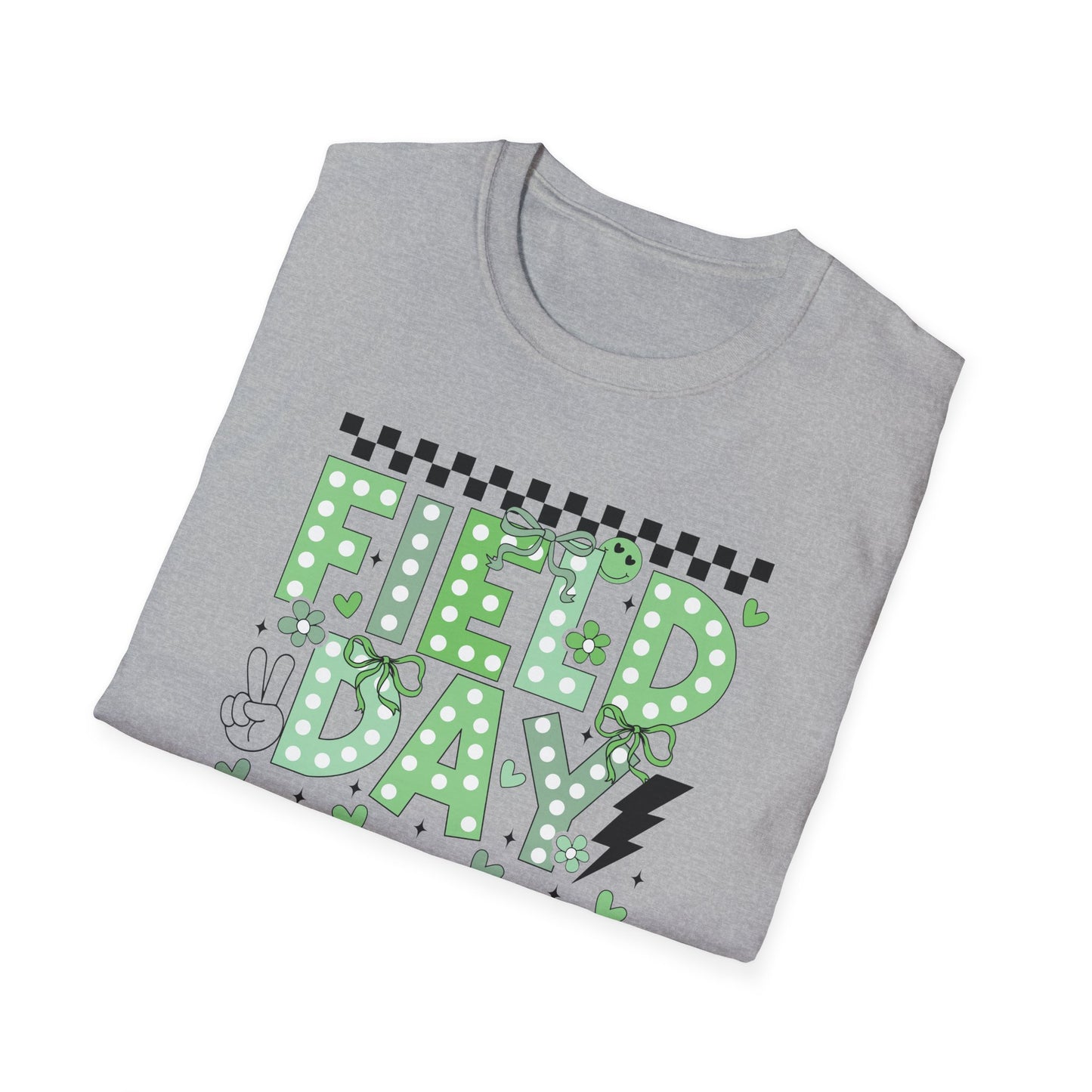 Cute Green Polka Dot School Field Day T-Shirt