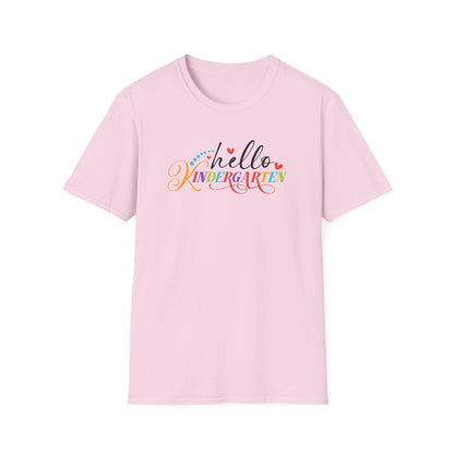 Hello Grade Teacher Shirts | Retro Back to School Graphic Tees | Preschool, Pre-K, Kindergarten, First, Second & Third Grade Teacher Shirt | Gildan 64000 Softstyle Tee