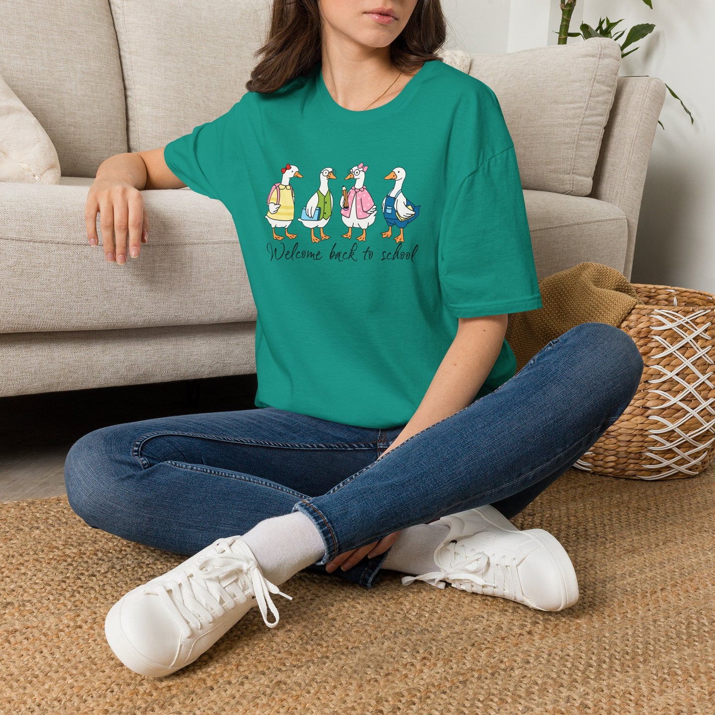 Back to School Ducklings T-Shirt — "Welcome back to school"