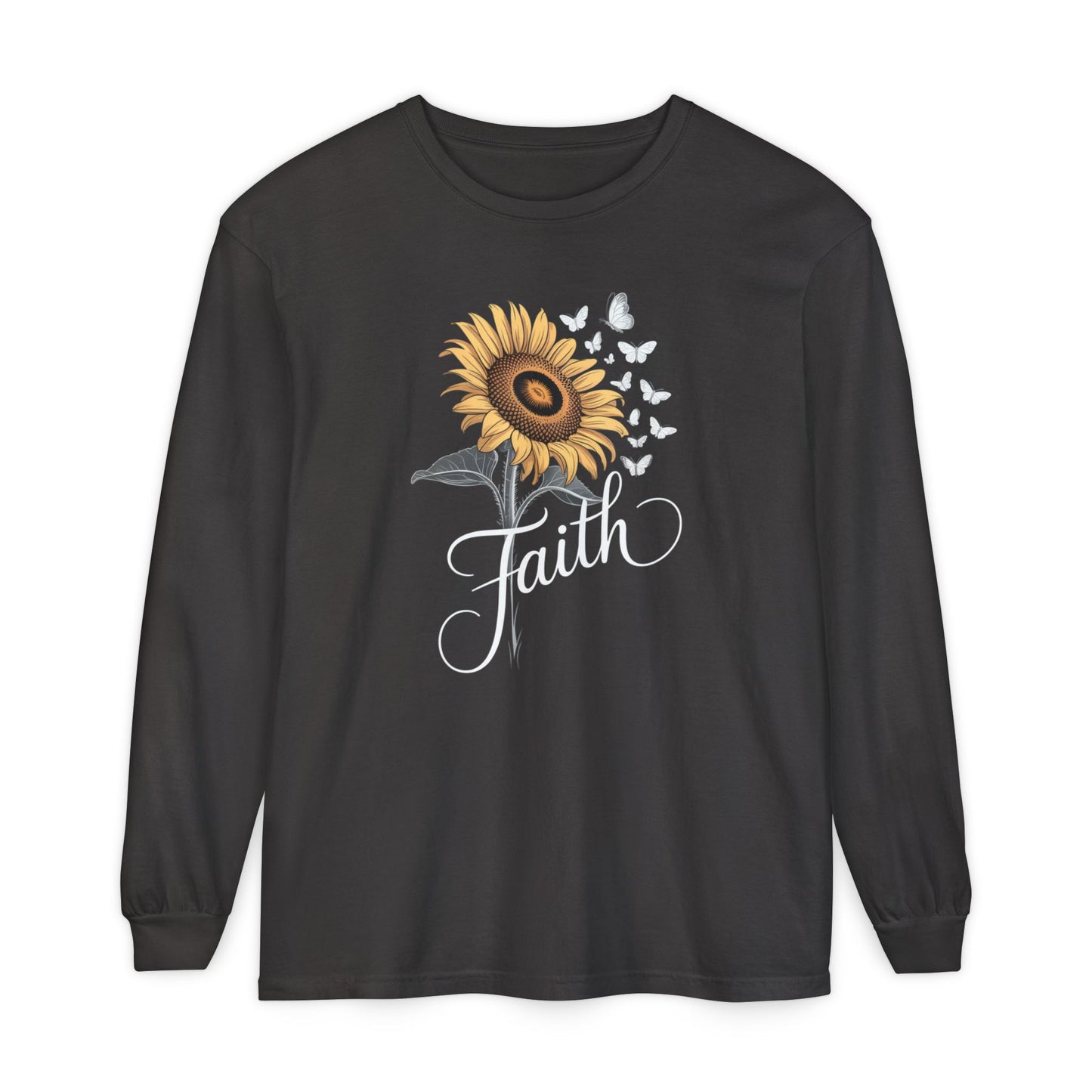 Faith Sunflower Long Sleeve Tee