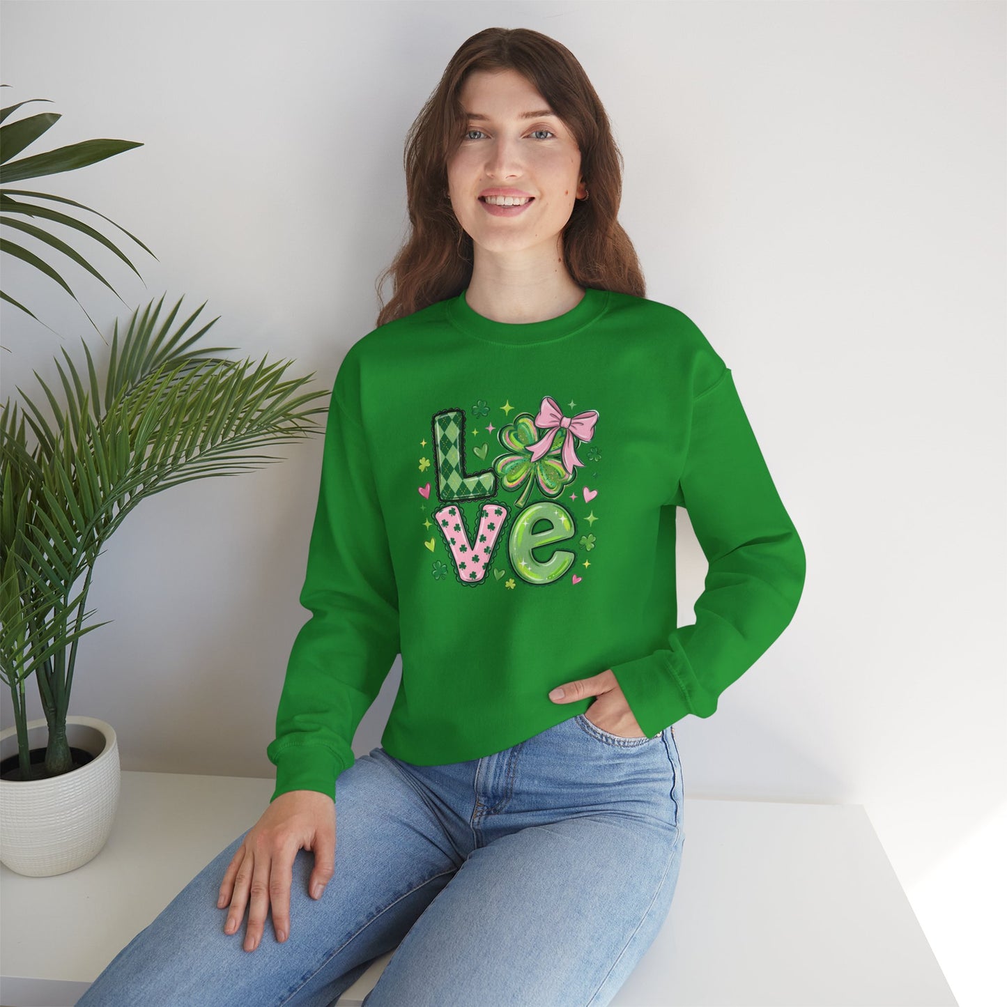 Love & Lucky Shamrock Sweatshirt – St. Patrick’s Day Cute Clover Pullover
