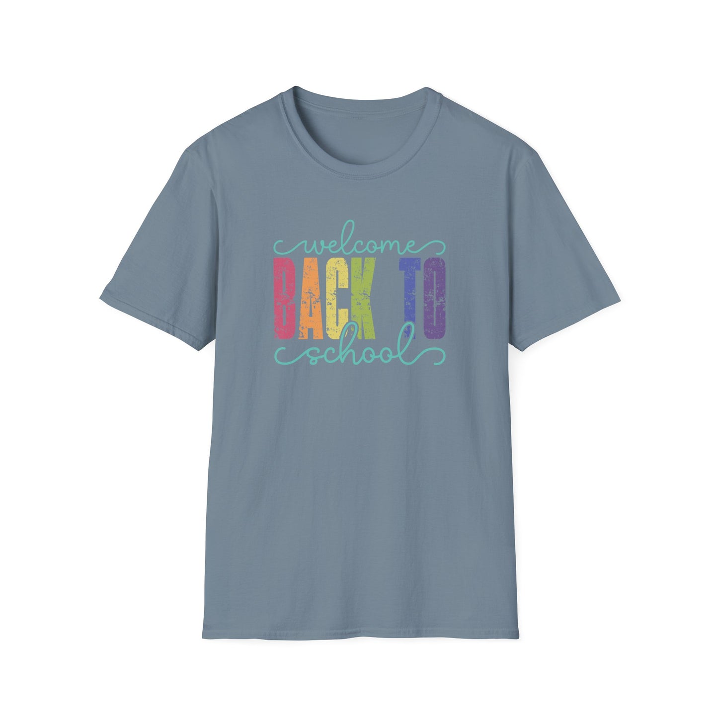 Back to School T-Shirt — "Welcome Back to School" Colorful Retro Print