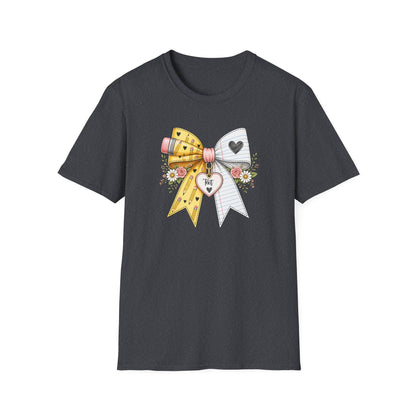 Personalized Teacher Bow Shirt | Custom Teacher Name Heart Tee
